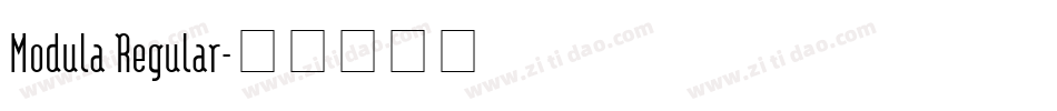 Modula Regular字体转换
